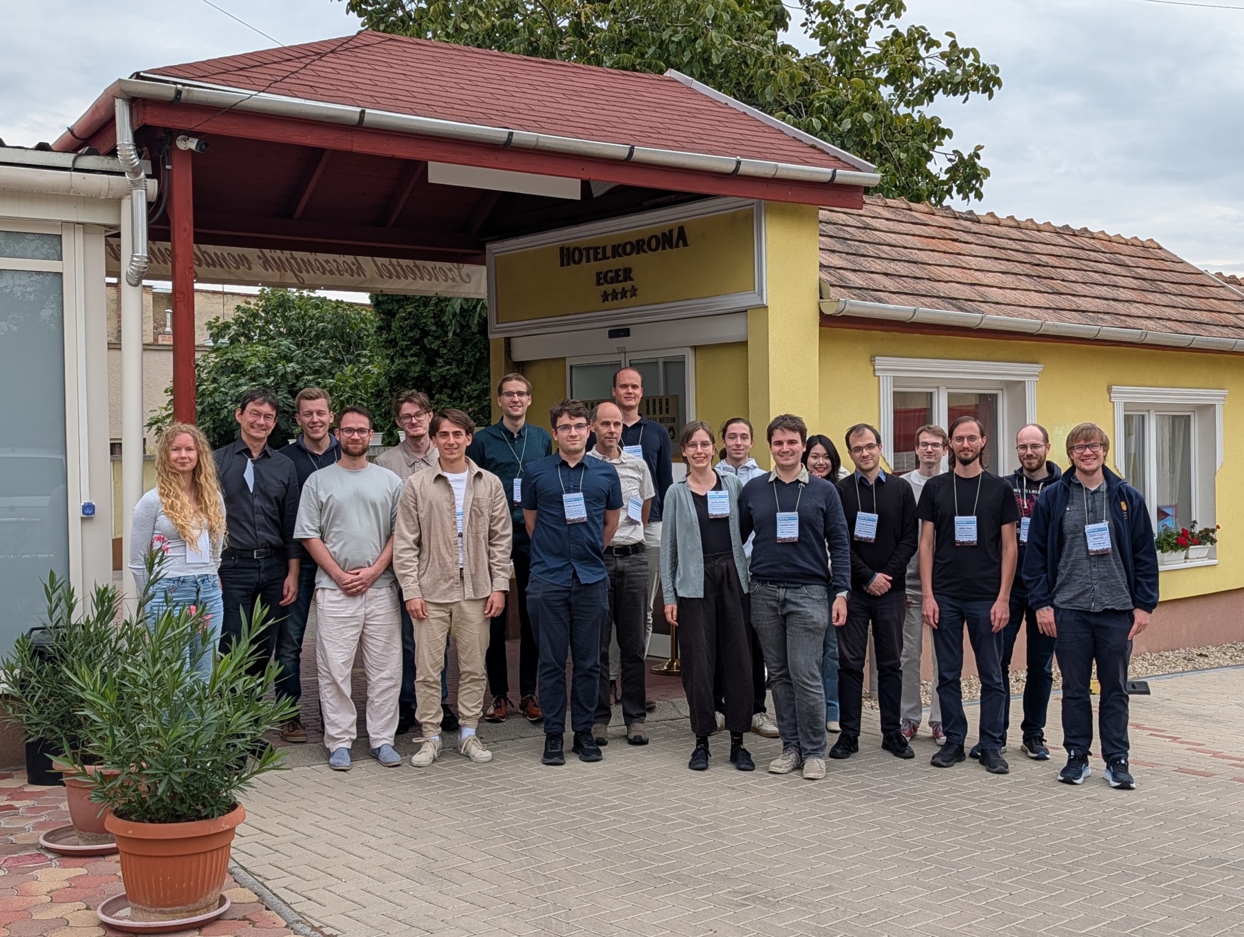 Group photo of AVM'26 participants in front of Hotel Korona, Eger, 24 September 2026